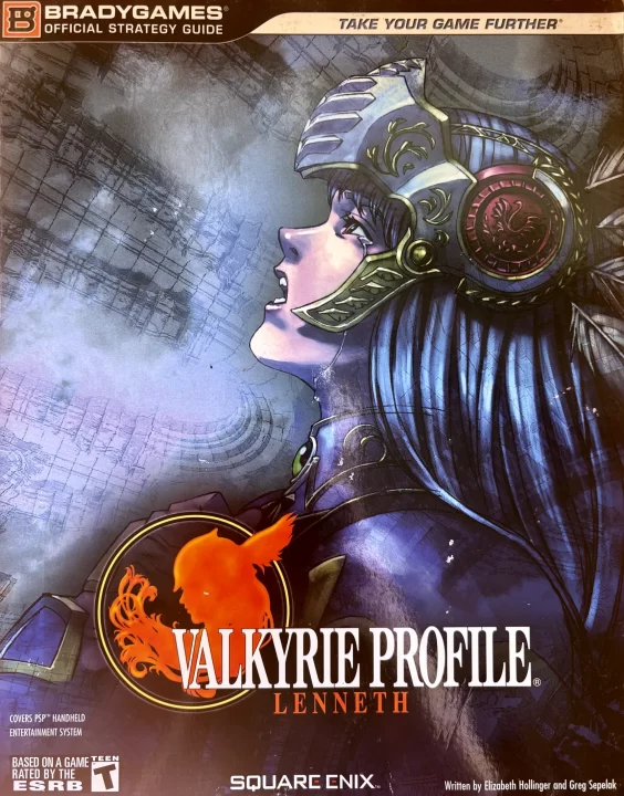 Valkyrie Profile Lenneth Strategy Guide cover with the game logo and a crying Lenneth
