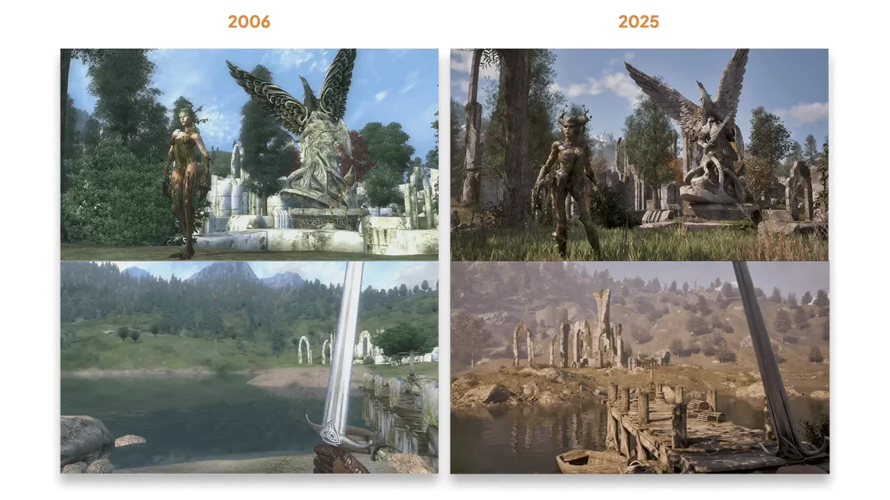 Visual comparing The Elder Scrolls IV: Oblivion Remastered with the original game