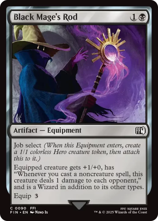 MTGxFF Card FFI Black Mages Rod