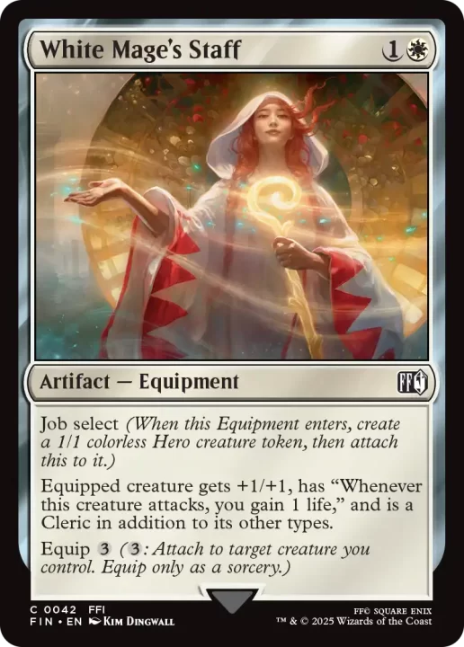 MTGxFF Card FFI White Mages Staff