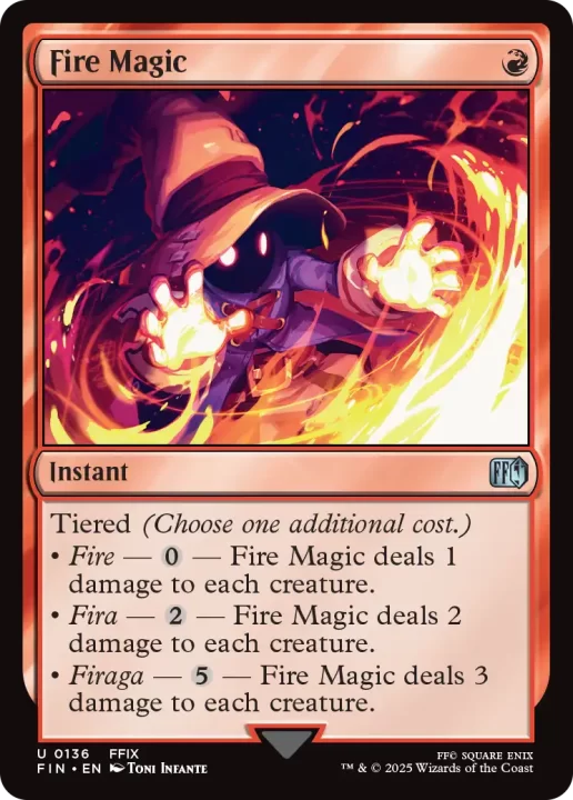 MTGxFF Card FFIX Vivi casting Fire Magic