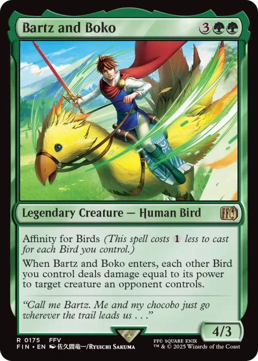 MTGxFF Card FFV Bartz and Boko