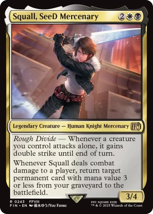 MTGxFF Card FFVIII Squall, SeeD Mercenary 1