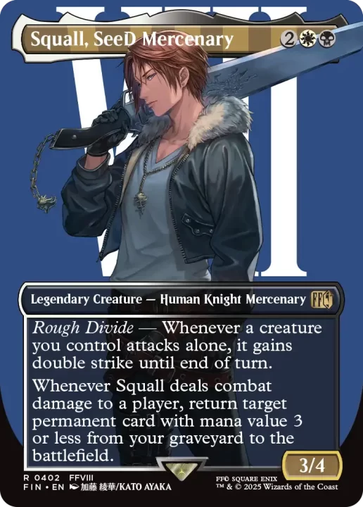MTGxFF Card FFVIII Squall, SeeD Mercenary 2