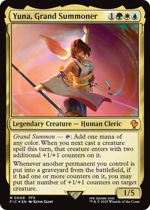 MTGxFF Card FFX Yuna, Grand Summoner