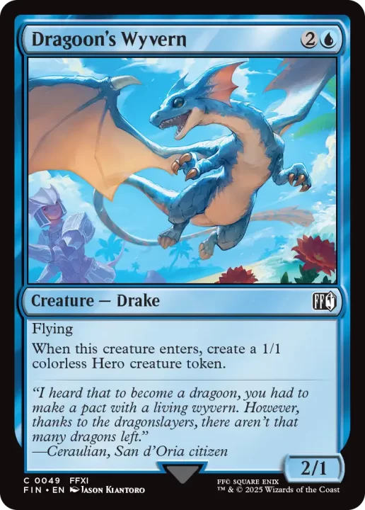 MTGxFF Card FFXI Dragoon's Wyvern