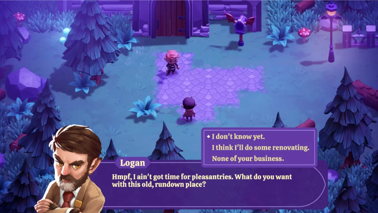 The standoffish Logan presses the vampire farmer about their interest in the farmhouse.