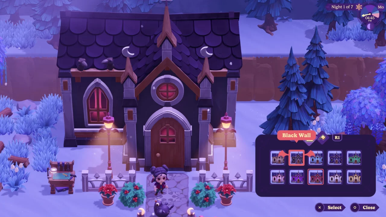 Choosing between exterior wall colors for your gothic farmhouse.