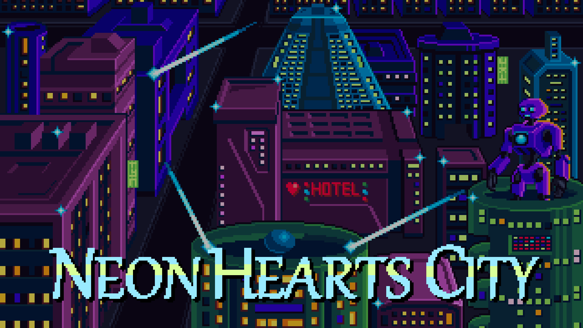 Neon Hearts City Artwork 001