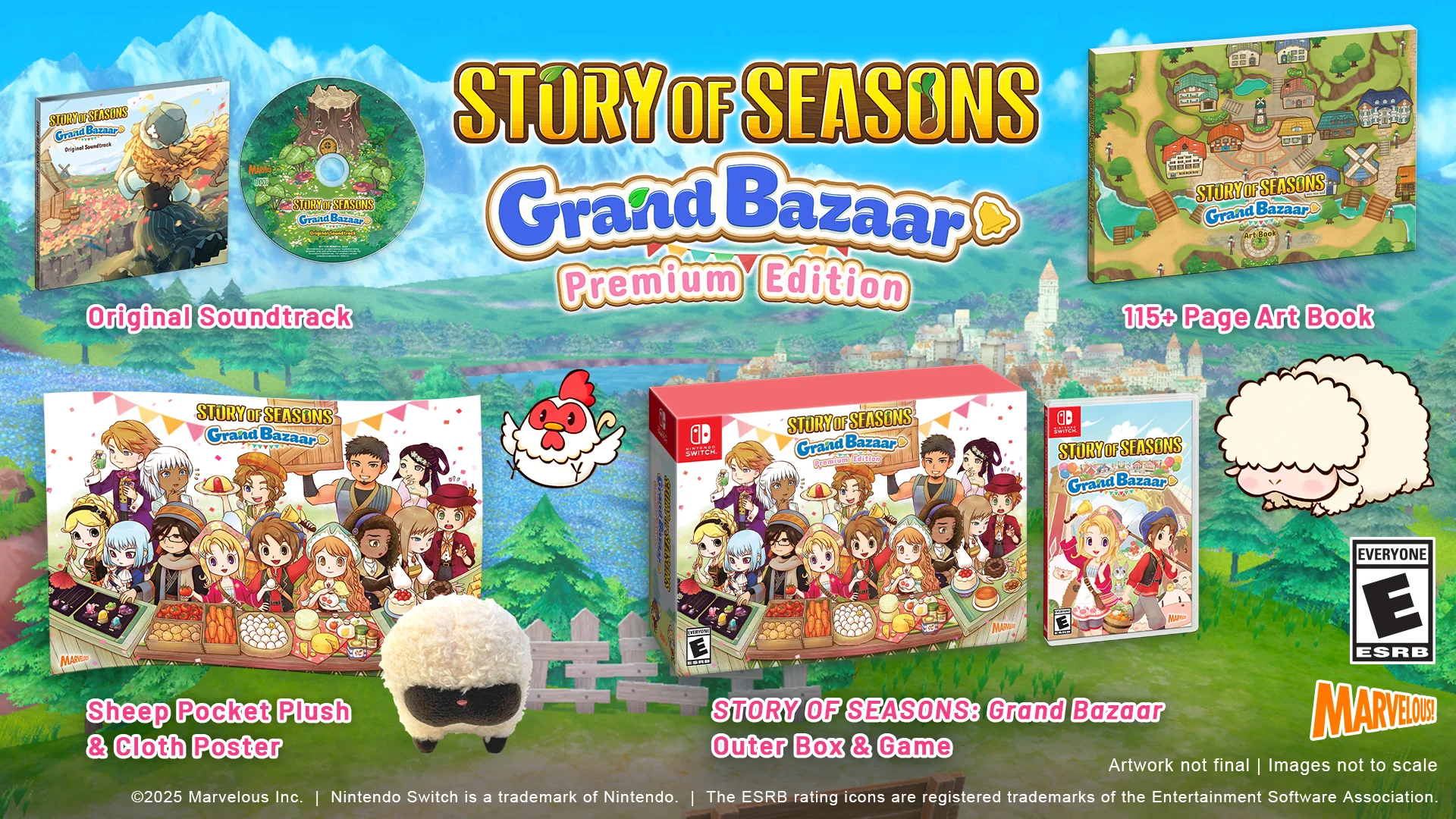 Story of Seasons Grand Bazaar Cover Art NA Switch Premium Edition