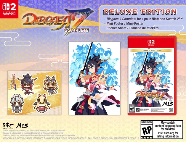 Disgaea 7 Complete Deluxe Edition comes with stickers and a mini poster.