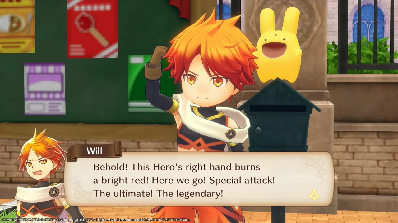 Mado Monogatari Fia and the Wondrous Academy Screenshot showcasing character Will making a statement about heroism