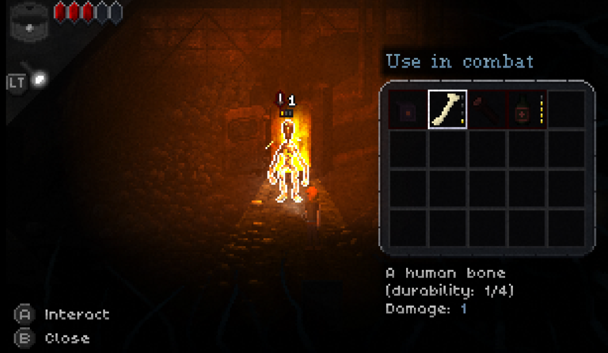 Players can select items during combat to damage foes in Deep Sleep: Labyrinth of the Forsaken.