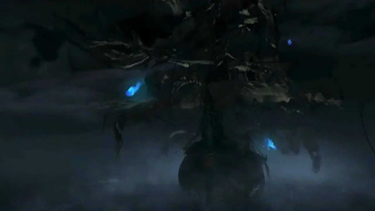 A screenshot from the PS1 RPG The Legend of Dragoon of the Phantom Ship, a large boat in the middle of the ocean in the dead of night.