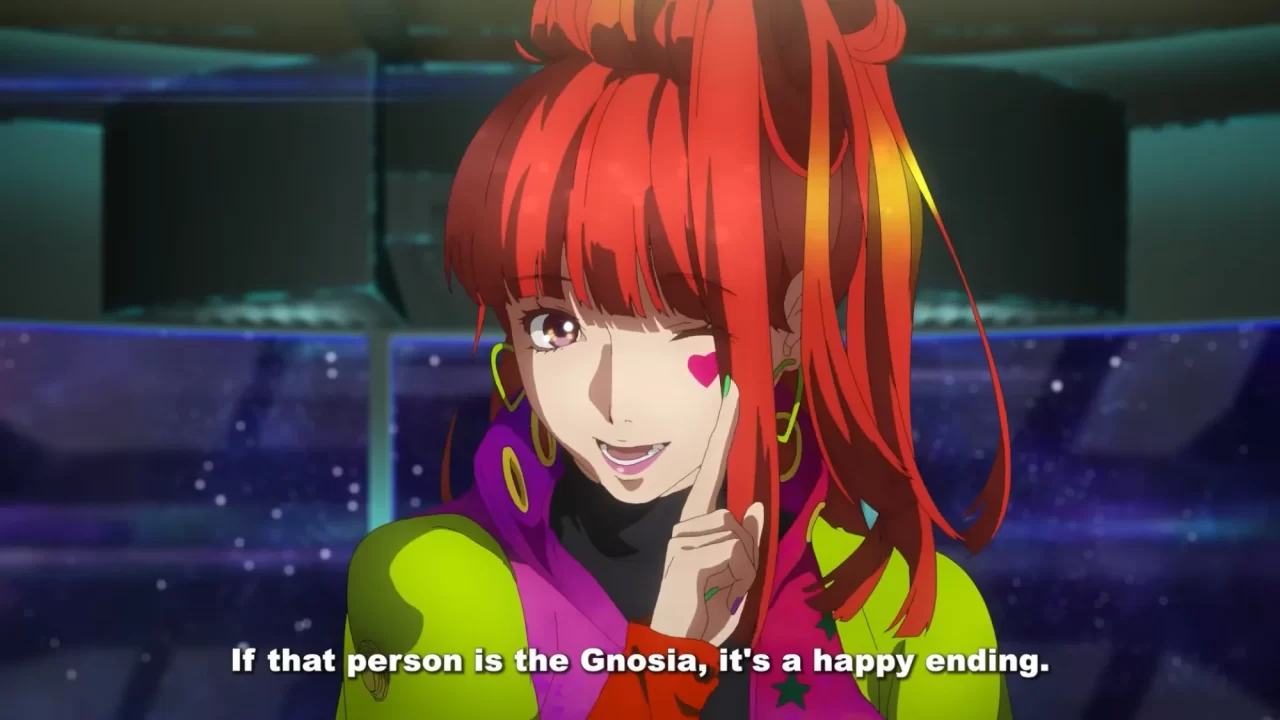 SQ explaining things in the anime adaptation of Gnosia.