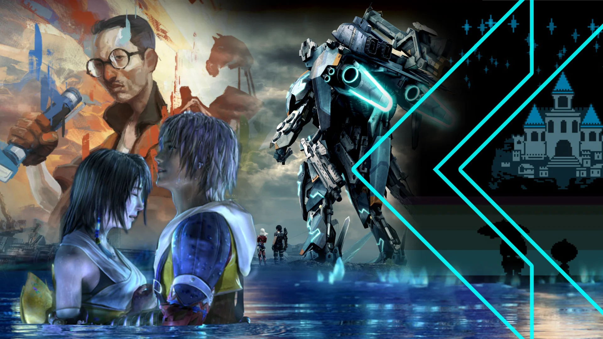 Retro Encounter 478 - art from Disco Elysium, Final Fantasy X, Xenoblade Chronicles X, Undertale