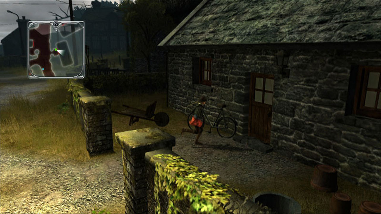 A shot of Ellen walking into a dwelling in the town of Doolin in Folklore.