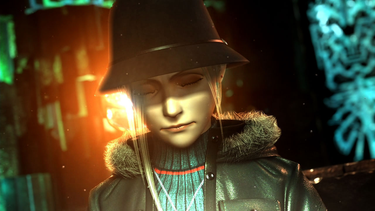 Ellen, the hero of Folklore, stares pensively.