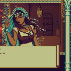 A screenshot of Castle in the Sands depicting Tirzi.
