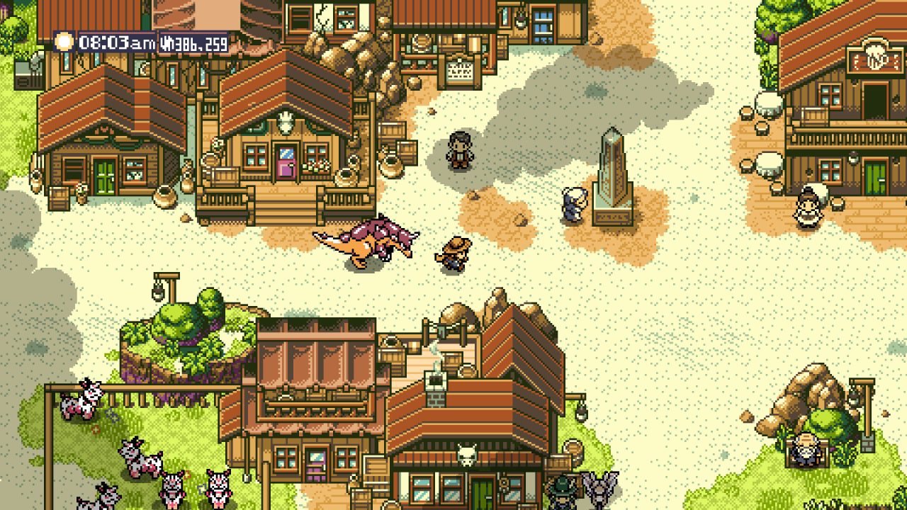 Exploring a Wild West-themed town in Monster Crown Sin Eater.