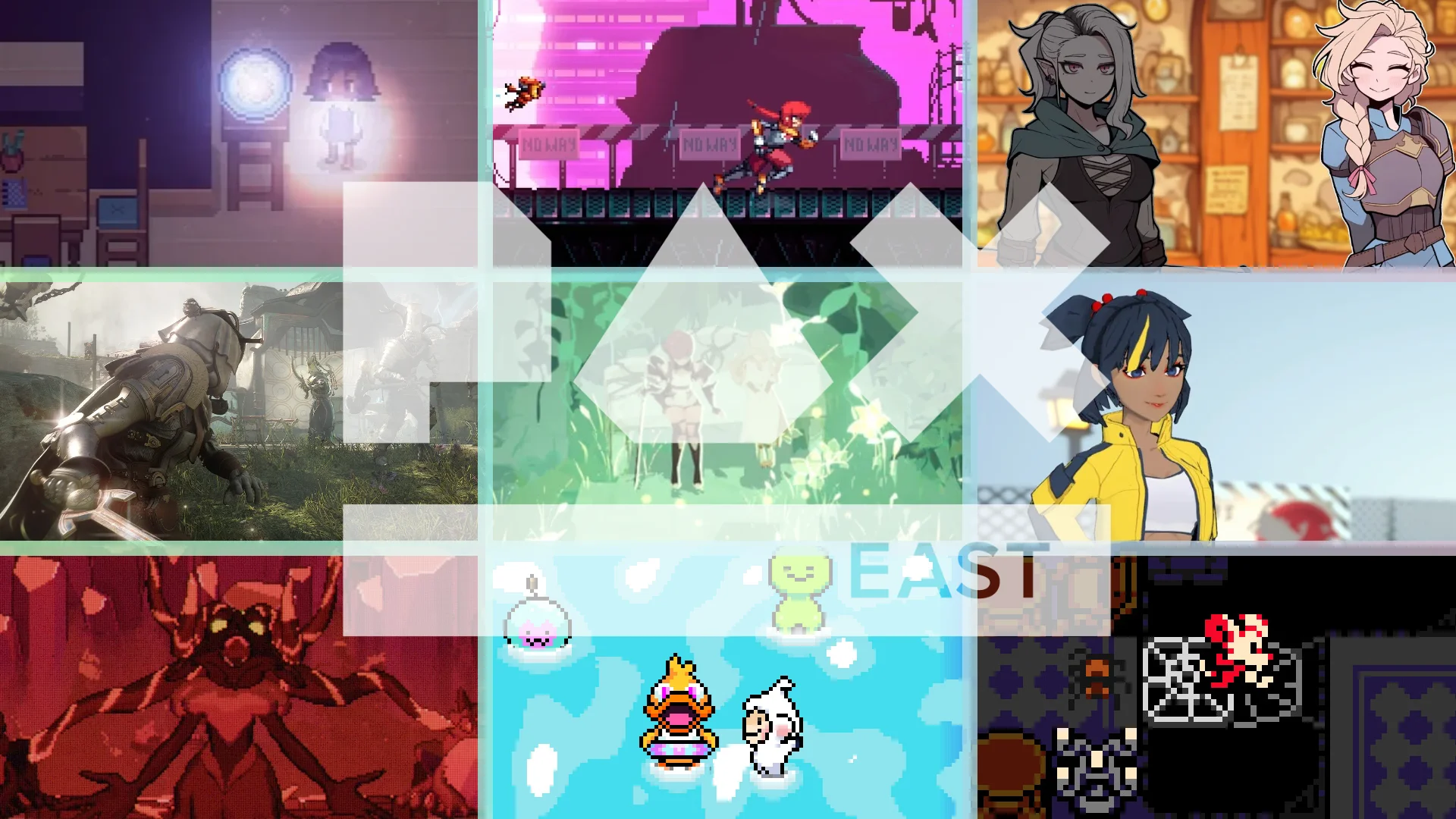 PAX East 2026 Roundup graphic featuring screenshots from nine upcoming games