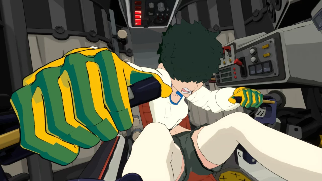 A young pilot in a mecha cockpit in Nitro Gen Omega.