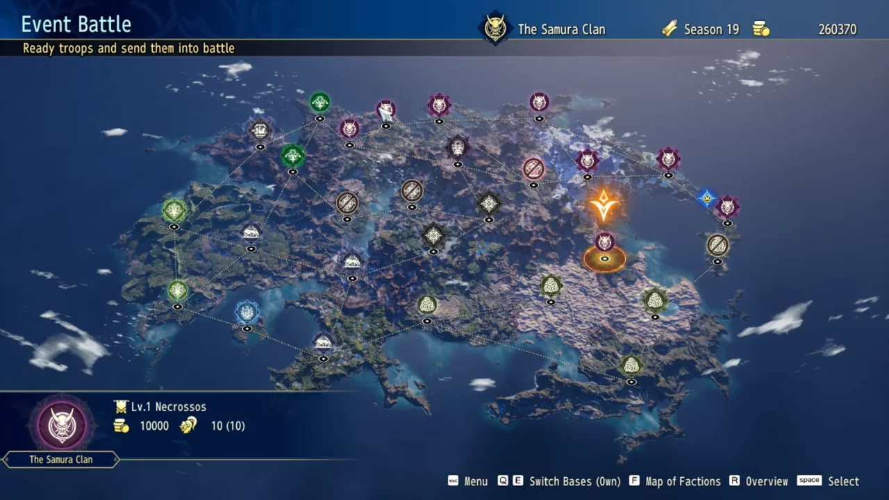 The world map becomes quite massive in Brigandine Abyss.