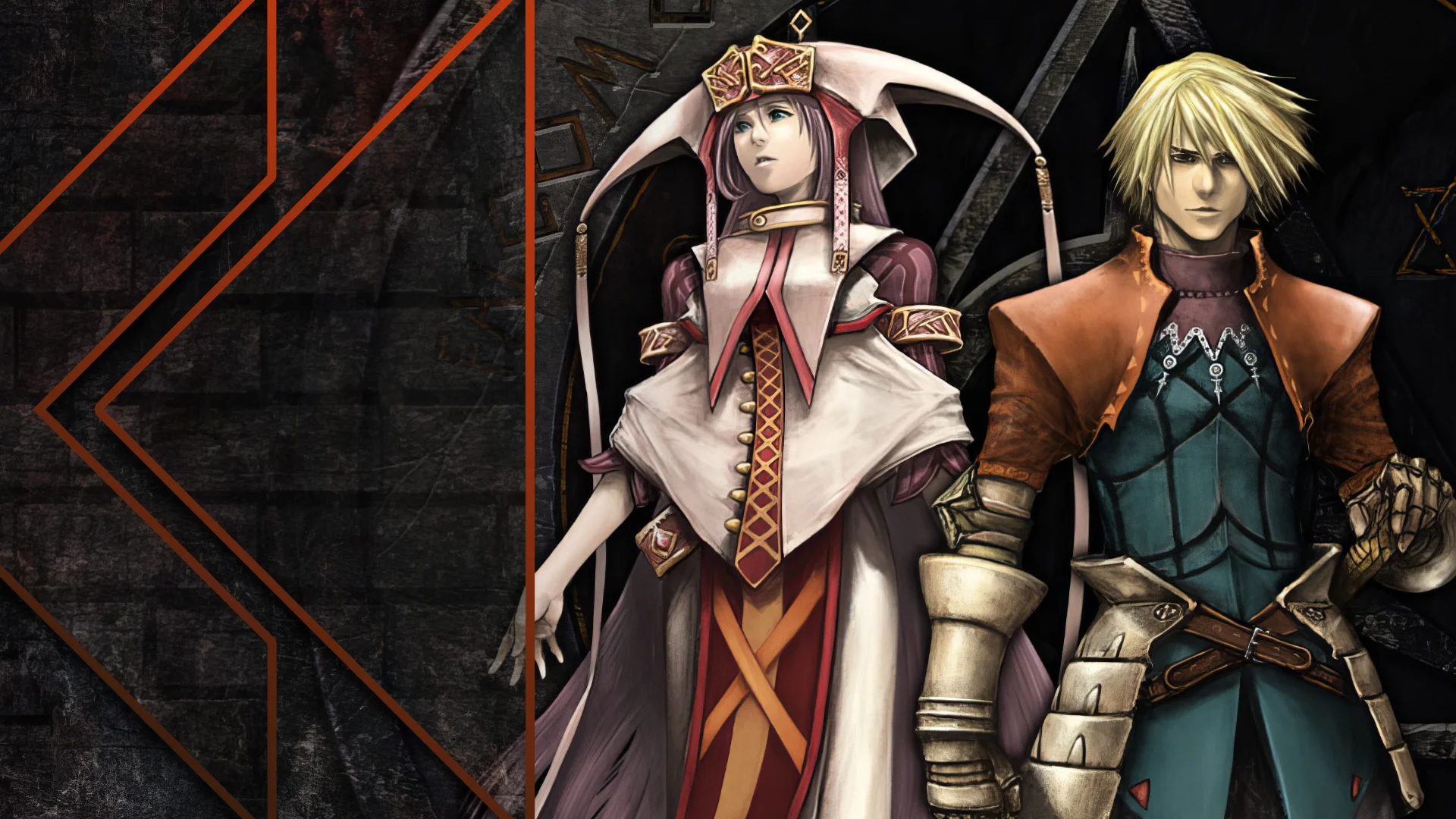 Retro Encounter 489 - Xanadu Next artwork of a holy woman and an armored swordsman