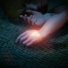 The Legend of Zelda Ocarina of Time Remake Screenshot of Link asleep in his bed, Triforce glowing on his hand