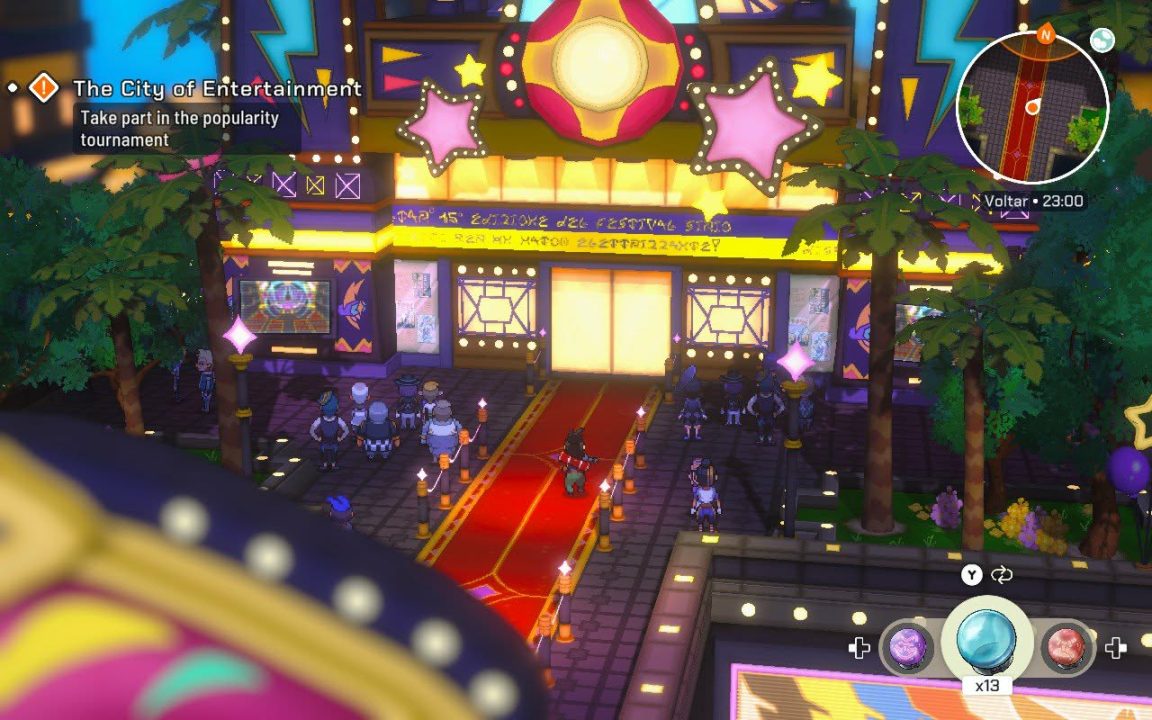 A scene from the game LumenTale: Memories of Trey. This specific scene of an urban area demonstrates how the game's multiple art styles blend together to make a pleasing and coherent design.