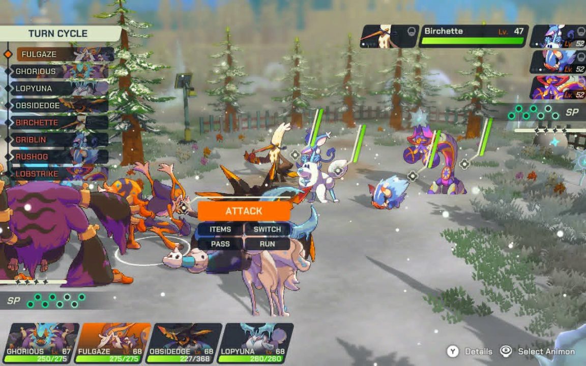 A scene from the game LumenTale: Memories of Trey. This scene is an example of what a battle scene looks like.