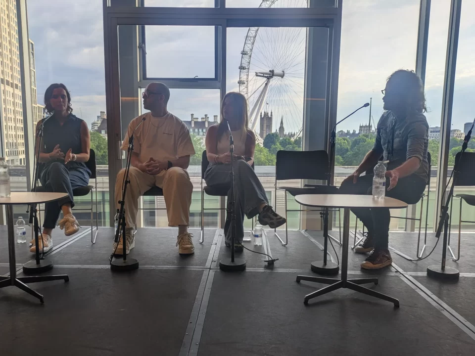 Panel members for the Cultural Importance of Video Games at the Persona Grooves Concert.