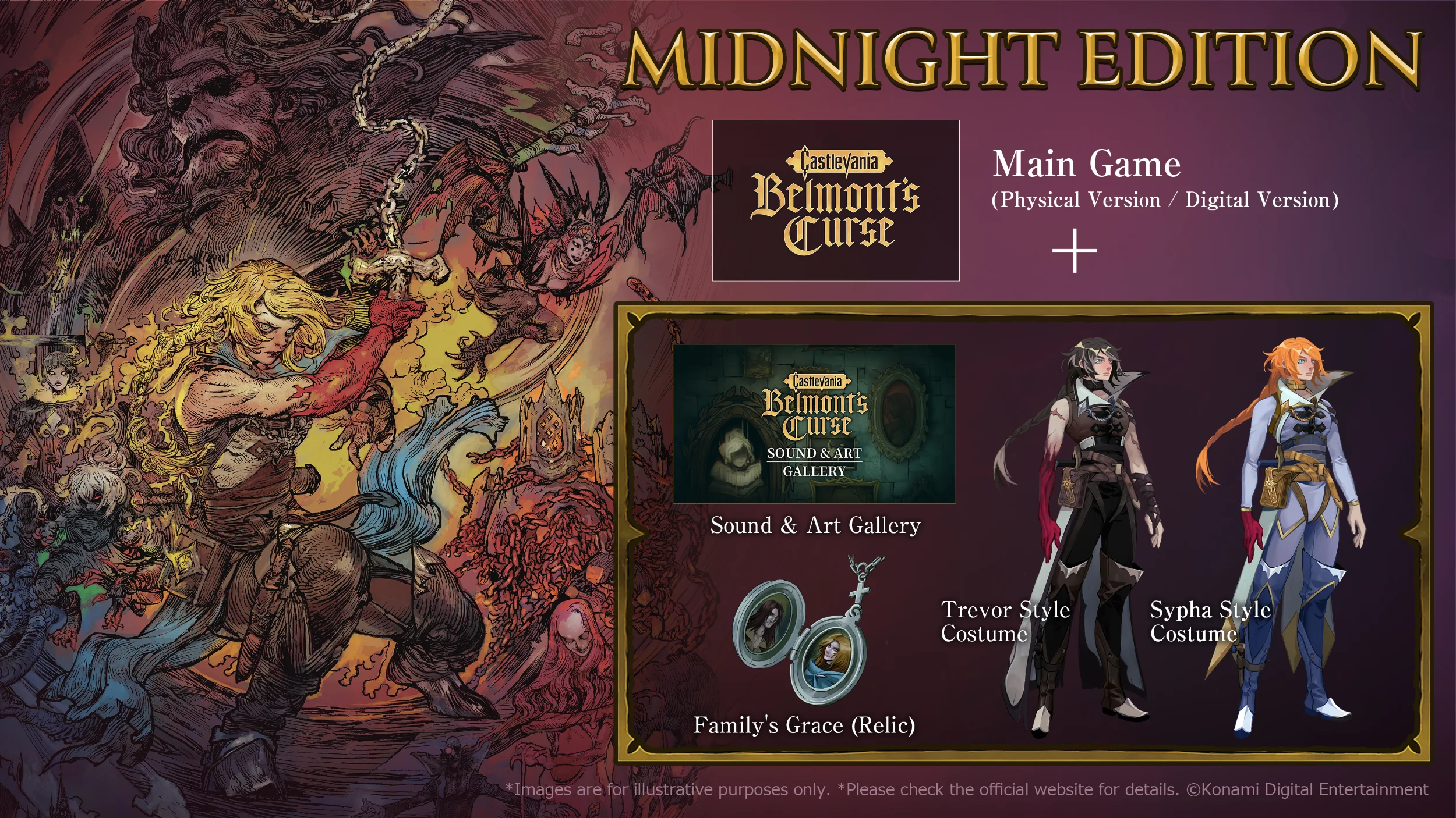 Castlevania Belmonts Curse Cover Art Midnight Edition