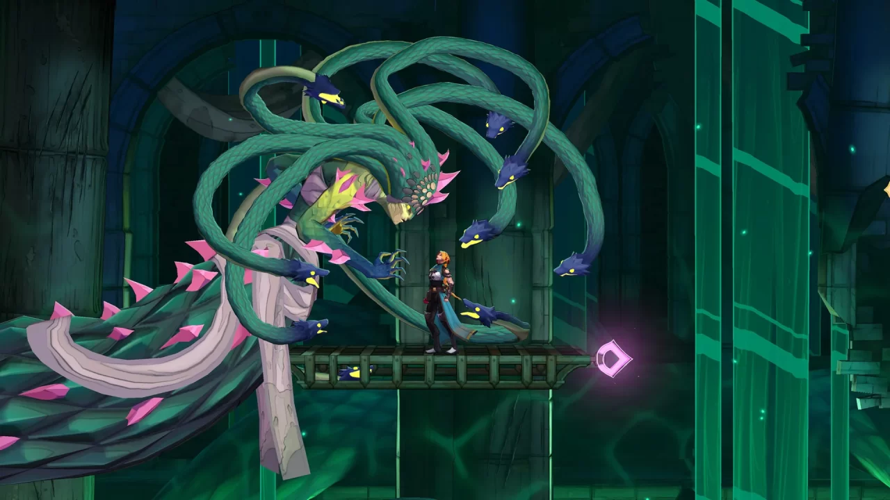 Rose vs Medusa in Castlevania: Belmont's Curse.
