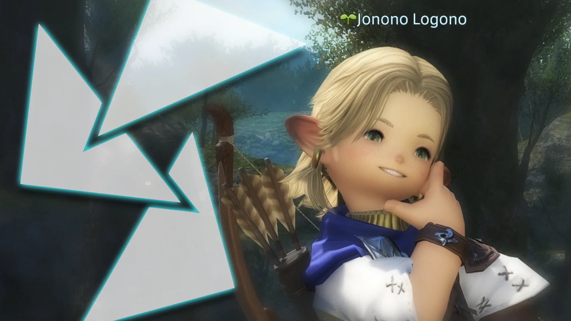 Random Encounter 354 - Final Fantasy XIV screenshot of a dashing Lalafell character with flowing blonde hair