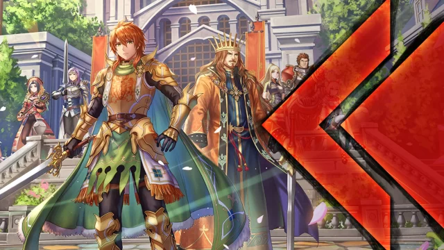Retro Encounter 493 Romancing SaGa 2 art of a swordsman and others in front of a castle