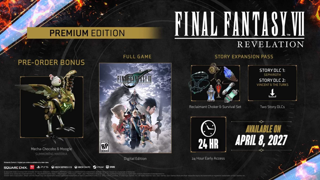 Final Fantasy VII Revelation Cover Art (NA Premium Edition)
