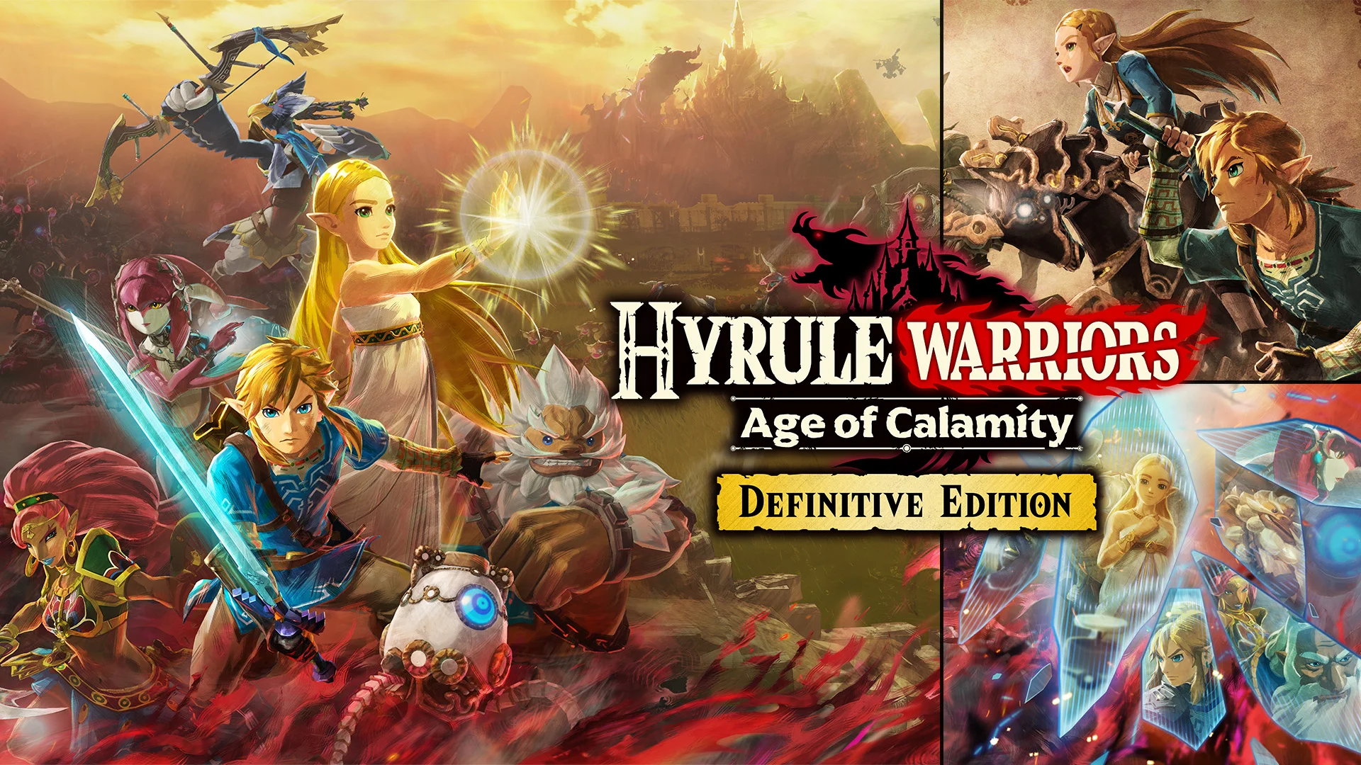 Hyrule Warriors Age of Calamity Definitive Edition Cast & Logo Artwork