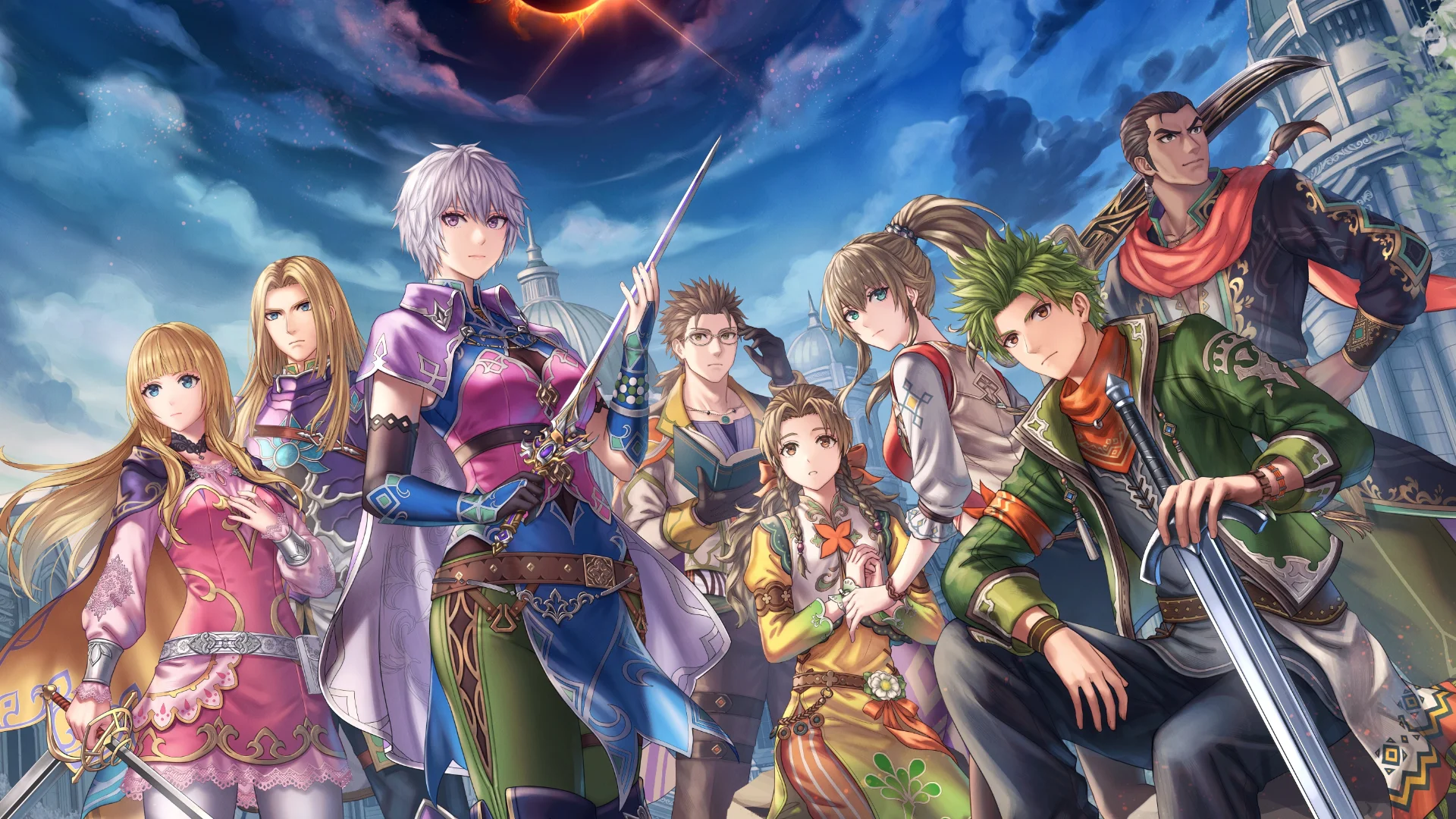 Romancing SaGa 3 Destinies United Featured Artwork of the cast