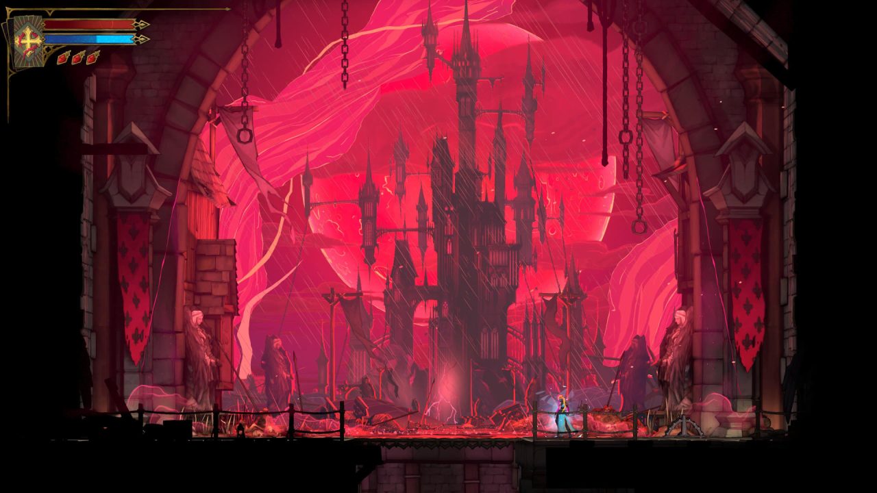 Dracula's castle rises over Paris in Castlevania: Belmont's Curse.