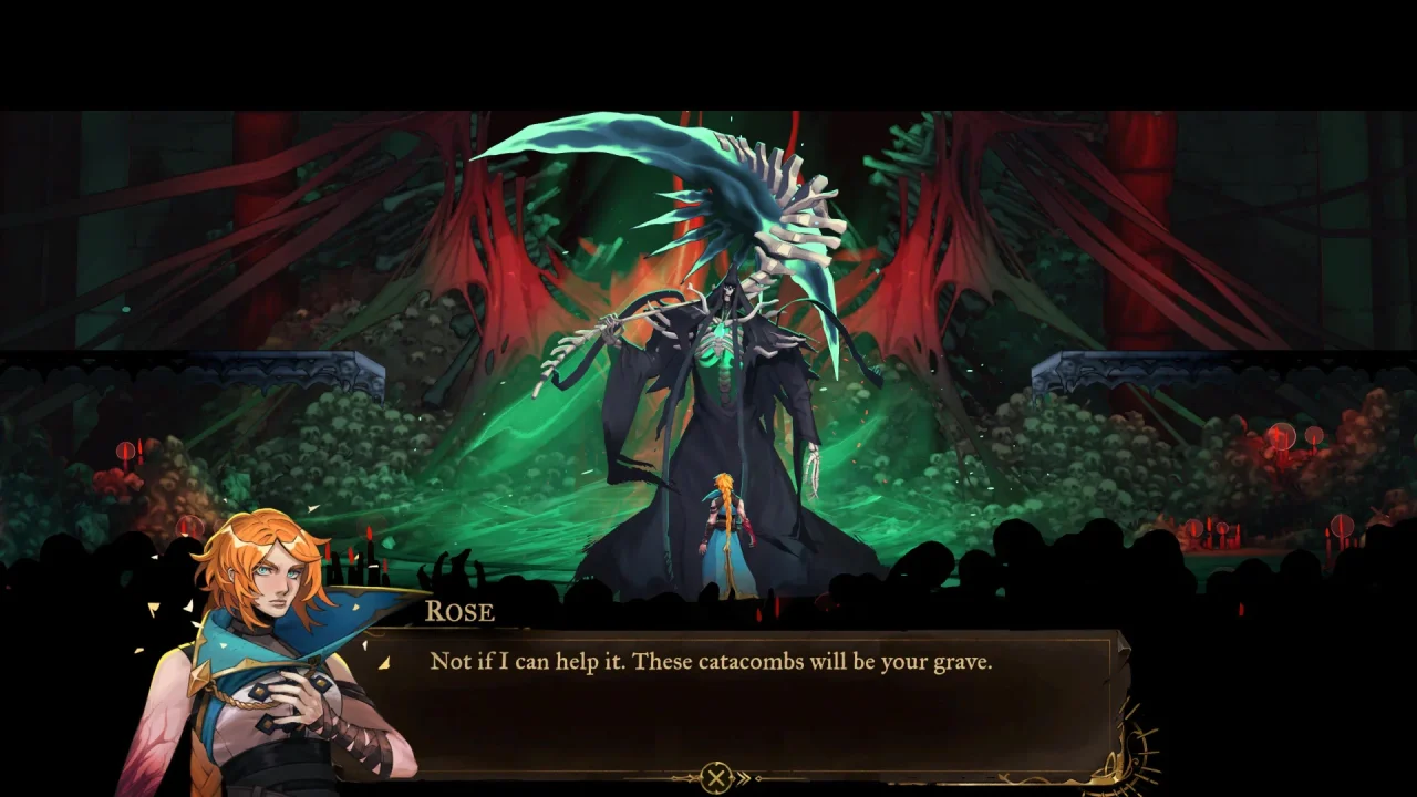 Rose faces down Death in Castlevania: Belmont's Curse. 